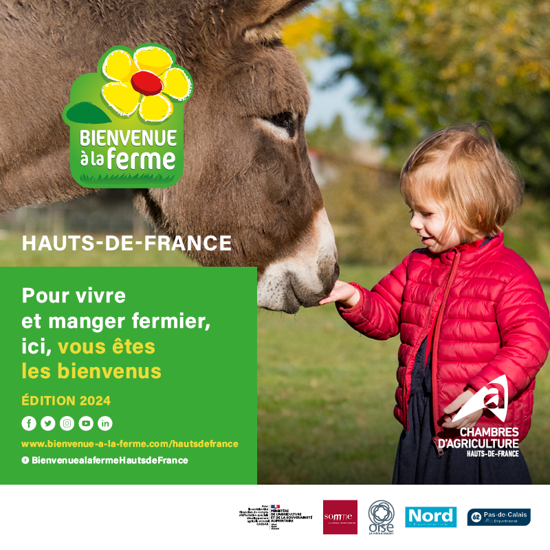 Carte Bienvenue à la ferme Hauts-de-France 2024