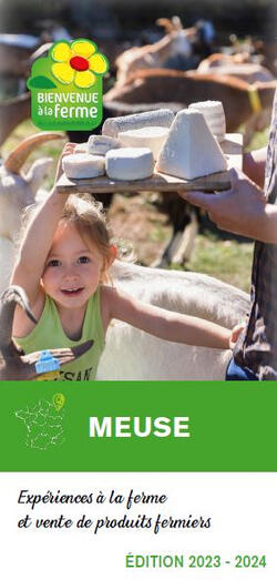 Carte Bienvenue à la ferme Meuse 2023/2024