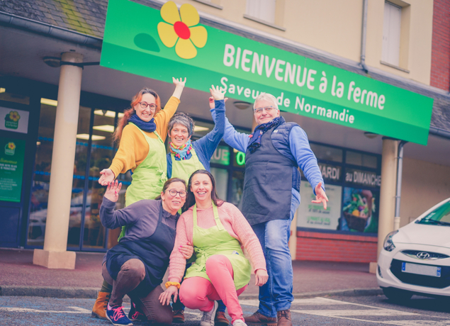 Equipe du magasin Bienvenue à la ferme - Saveurs de Normandie